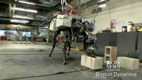 BigDog robot trained to throw cinder blocks