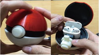 【ポケモン】モンスターボール風AirPodsケース作ってみた【3Dプリンター】