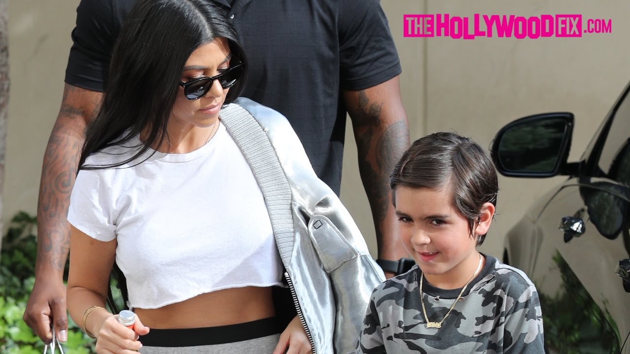 Kourtney Kardashian Takes Her Son Mason Disick To Art Class Wearing A Yeezy Sweatsuit 3.14.17