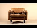 Napa lounge chair in cognac tan from poly  bark  modern furniture midcentury design leather