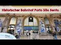 Kopfbahnhof Porto São Bento mit seiner berühmten Bahnhofshalle mit 20.000 handbemalten Fließen