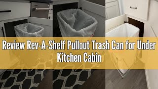 Review Rev-A-Shelf Pullout Trash Can for Under Kitchen Cabinets 35 Qt 12 Gallon Garbage Waste Recycl