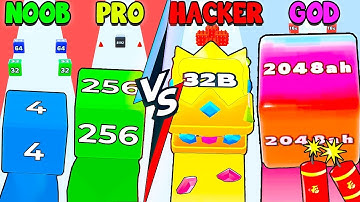 TIKTOK GAMEPLAY VIDEO 2024:CHAIN CUBE 2048:MERGE GAME & JELLY RUNNER 3D:NUMBER GAME,NOOB,PRO,HACKER