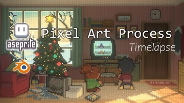 Christmas gift | Aseprite  x Blender Pixel Art Process [088]