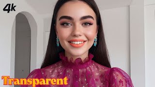 4K Micro Bikini Transparent Fashion Try-On Haul Shein Sheer Lingerie