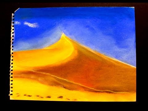 Drawing Sand Dunes With Soft Pastel How To Draw Sand Dunes Youtube