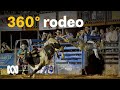 A rodeo, a raging bull and a fearless cowboy in 360-degrees