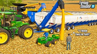 HARVEST WITH WORLD'S BIGGEST GRAIN CART! (MOTHERBIN 6,000 BUSHEL) | FARMING SIMULATOR 22