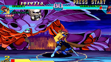 Marvel VS Capcom (PSX): Gambit VS Onslaught HD (Widescreen 1080p HD)