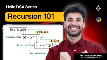 Recursion Tutorial -Basics to Advanced |Easiest Explanation of Recursion | DSA in Python | #HelloDSA