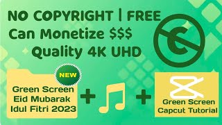 Green Screen Eid Mubarak Greetings & Music | No Copyright | Free | CapCut Tutorial | Download Links👇
