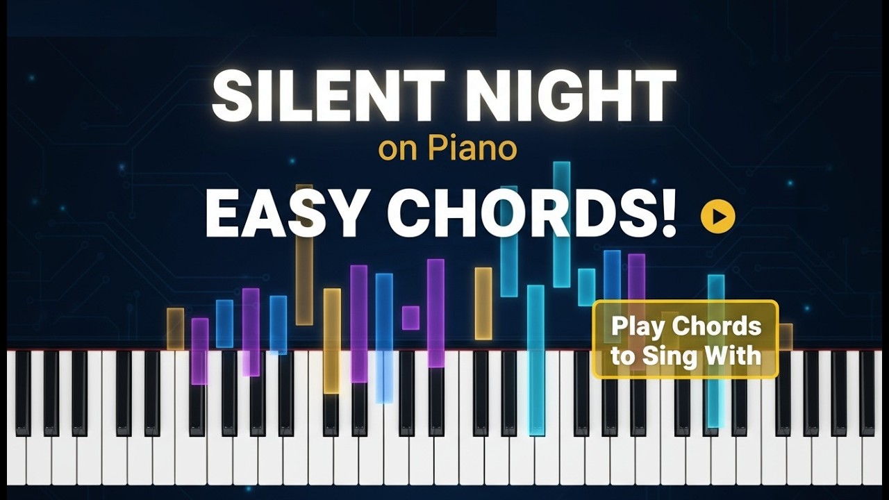 Learn Silent Night on Piano in Minutes! + Chord Music & Chart 🙂