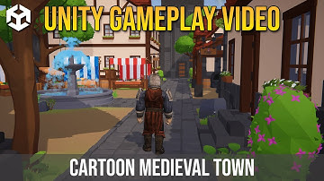Cartoon Medieval Town Asset in Unity3D URP