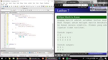 Melipat Matriks Ke Kanan Menggunakan Array Bahasa C (2)