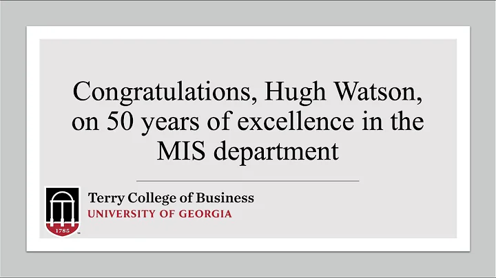 Hugh Watson 50 Year Celebration