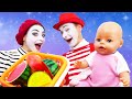 Куклы Беби Бон (Baby Born) для девочек — Клоун Мим в магазине — Видео с игрушками для детей