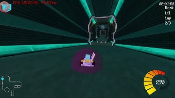 SuperTuxKart 0.8.1 STK Enterprise reverse 2 times slow motion