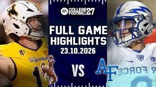 Full Wyoming Cowboys Vs Air Force Falcons Full Game Highlights Oct 23, 2026 NCAA COLLEGE FOOTBALL 27 Update