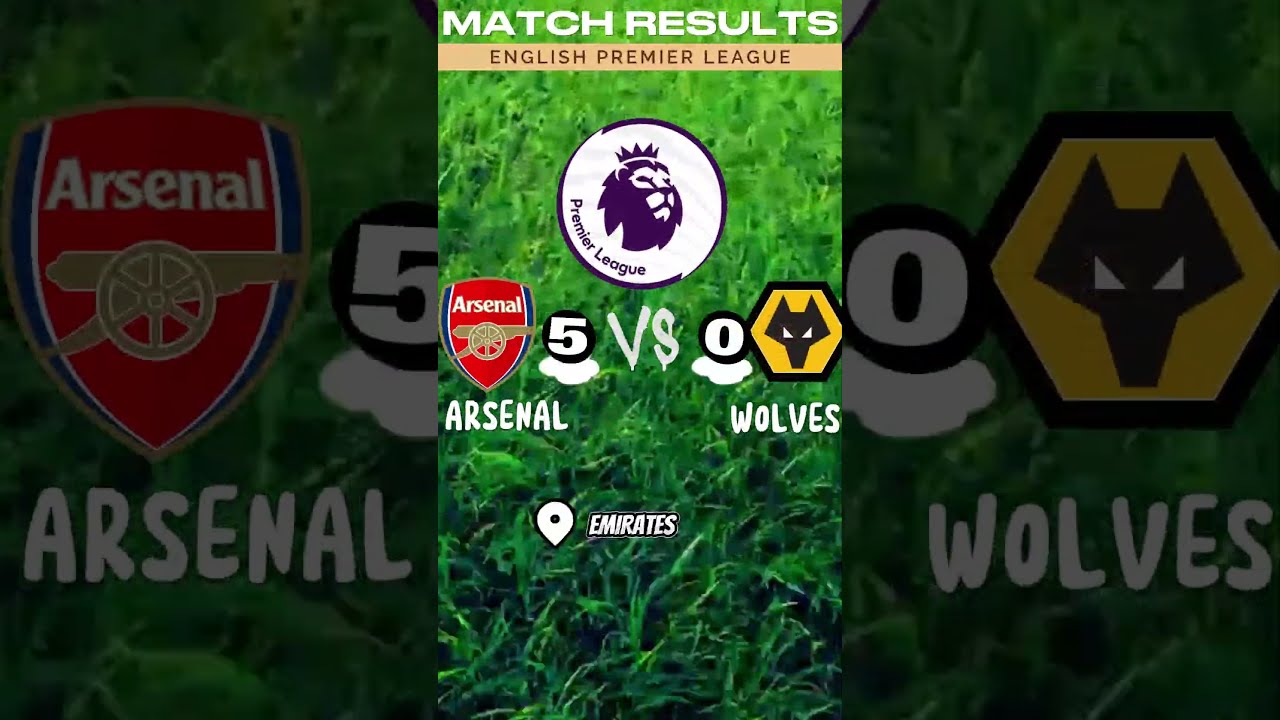 Match Results English Premier League Arsenal vs Wolves Match 38 #epl #arsenal #wolves #epl2023