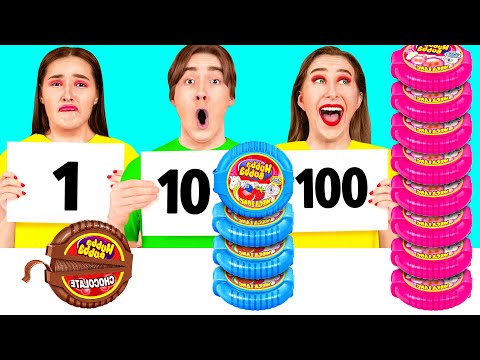 100 Layers of Food Challenge | Edible Battle by HAHANOM Challenge