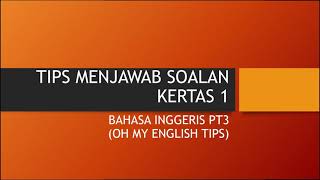 Bahasa Inggeris PT3 : Kertas 1 Bahagian 2 (Error Correction)