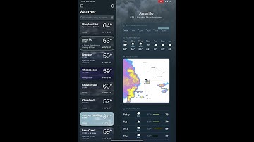 Severe thunderstorm warning (isolated thunderstorms) iOS weather app