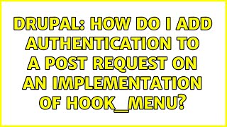 Famous Drupal: How do I add authentication to a POST request on an implementation of hook_menu? Wealth