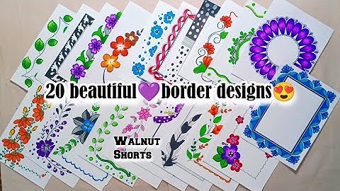 20 BEAUTIFUL BORDER DESIGNS/PROJECT WORK DESIGNS/PORTFOLIO/FILE/FRONT PAGE DESIGN FOR SCHOOL PROJECT
