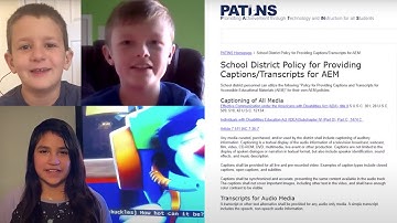 School District Policy for Providing Captions/Transcripts for Accessible Educational Materials