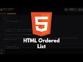 HTML Tutorial #20 - HTML Ordered List | HTML Numbered List