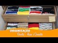 ORGANIZAÇÃO DE BLUSAS E CAMISETAS EM GAVETAS