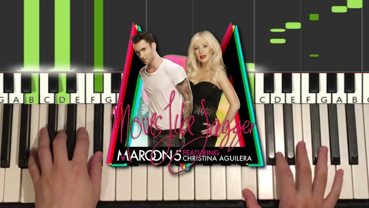 Maroon 5 - Moves Like Jagger (Piano Tutorial Lesson)
