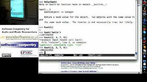 Dictionaries in Python - hash functions (Software Carpentry)