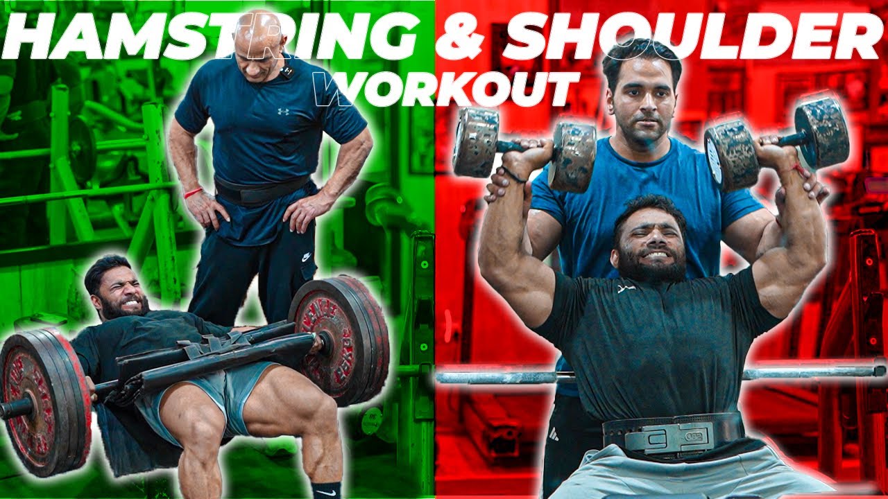Hamstrings & Shoulder Workout|| 4 Weeks Complete Of Bulking|| Condition ...