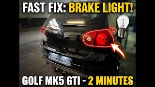 EASY FIX: VW Golf MK5 Brake Light Bulb Replacement | DIY (No Mechanic Needed)