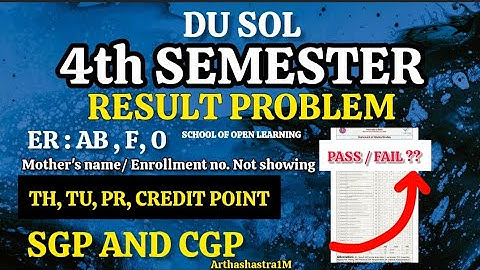 DU SOL SEM -4TH RESULT PROBLEM ⁉️ALL ISSUES DISCUSS + SOLUTION ✅ AB/F/O SHOWING ⁉️KYA KARE 🤷‍♀️😯