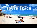 SOUTH BEACH WINDY DAY  MAY 2021 MIAMI BEACH FLORIDA USA 4K UHD 60FPS AΩ