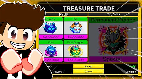 Trading From TRASH to PERMANENT DRAGON in Blox Fruits NO ROBUX!