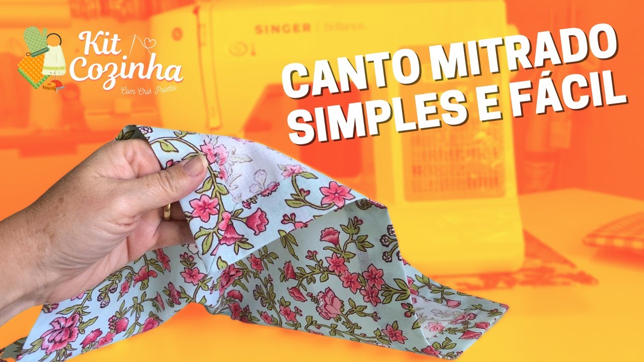 Como fazer guardanapo com canto mitrado de um jeito simples e fácil