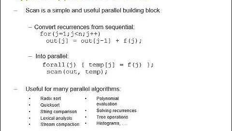 Lecture 10 1 scan parallel prefix sum