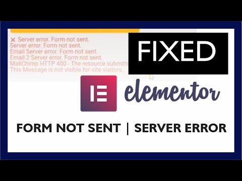 How To Solve Elementor Form Server Error || Form Not Sent