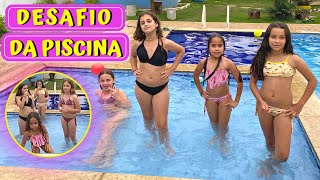 DESAFIO DA PISCINA COM  AS MENINAS E AS BOLAS