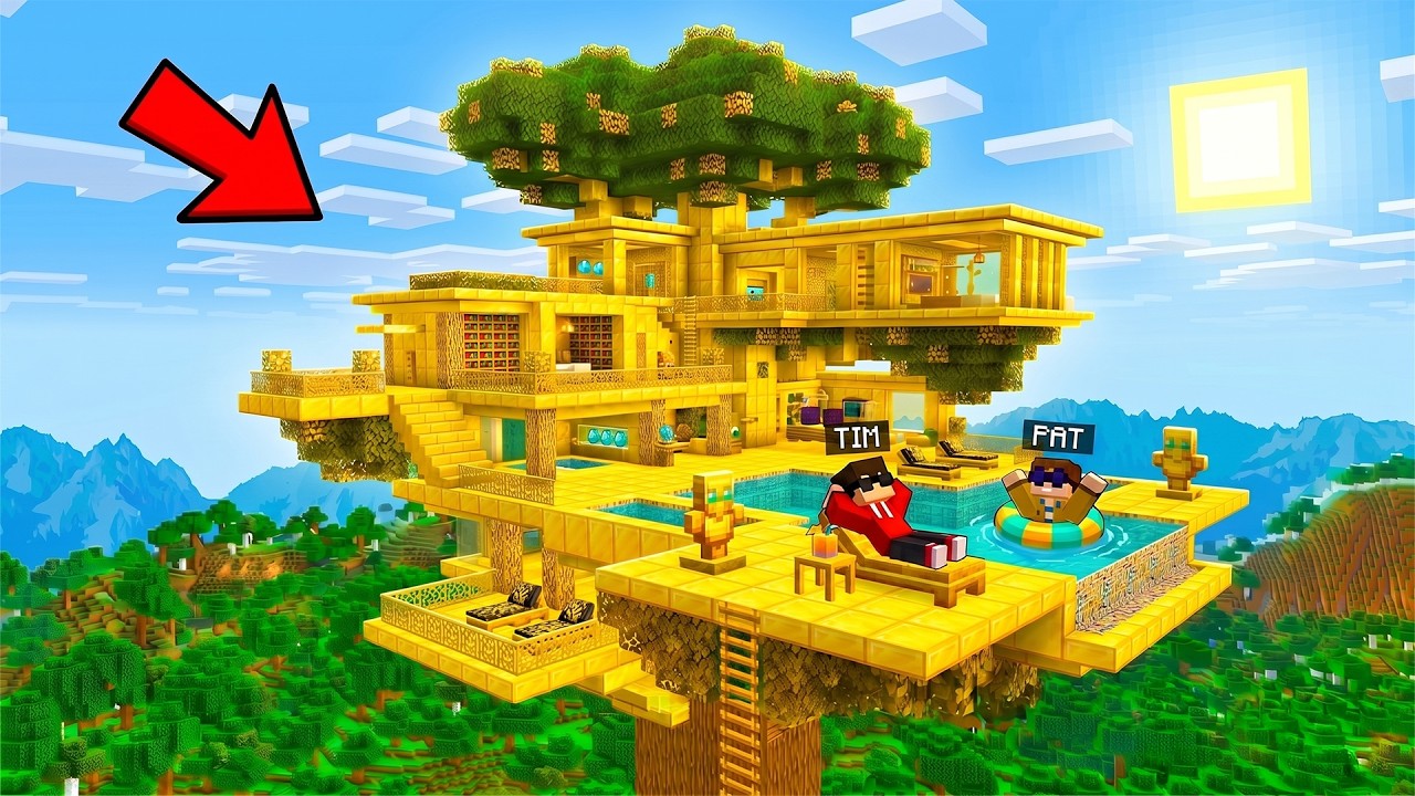 PAT BAUT ein REICHES BAUMHAUS in Minecraft!