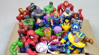 IRONMAN VS SPIDERMAN VS HULK VS CAPTAIN AMERICA VS THANOS VS BATMAN SUPERHERO AVENGERS UNBOXING