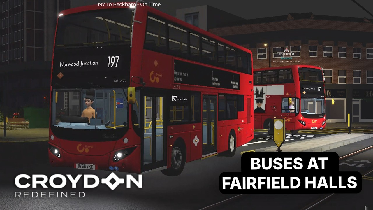 Bus Spotting at Fairfield Halls (Roblox Croydon Simulation Server)