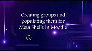 Create groups in Moodle and autoload with enrollment