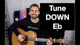 Eb Tuning How To Tune A Half Step Down Guitar Lesson 2018