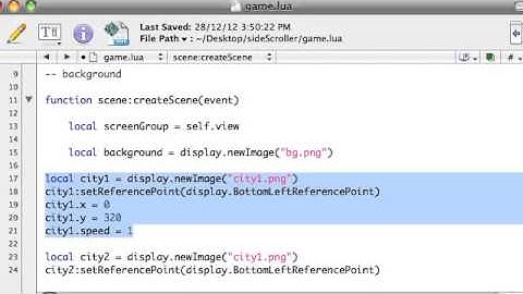 Corona SDK Game Tutorial - Part 7 (of 14)