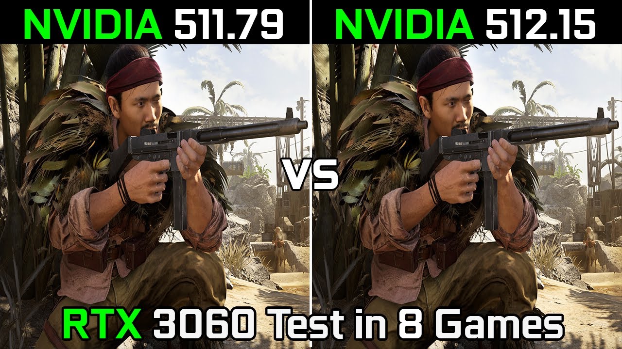 Nvidia Drivers (511.79 vs 512.15) RTX 3060 Test in 8 Games