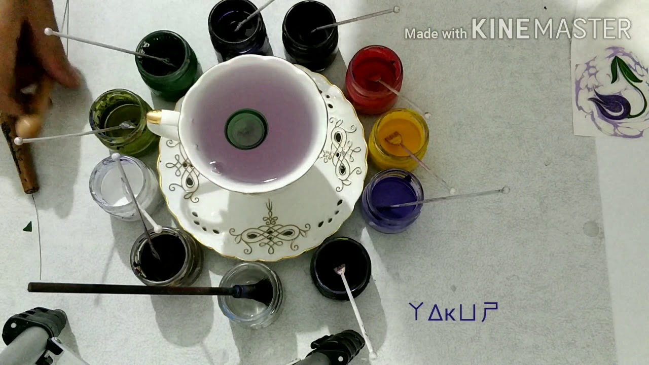Kahve fincanında lale ebrusu… YouTube